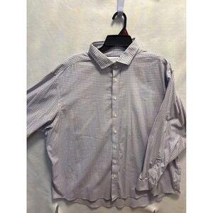 Charles Tyrwhitt Classic Fit Non Iron Check Dress Shirt Men 19-48